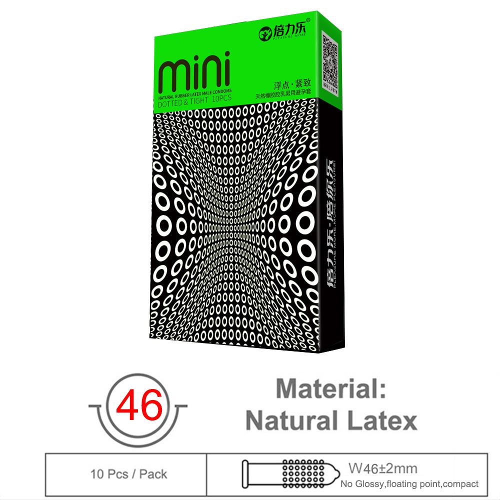 10ks 46mm malé latexové kondomy pro muže Ultra-malé tenké odolné kondomy Penis Cock Sleeve Intimní sexuální hračky