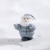 Resin Christmas Figurines Accessories Cartoon Santa Statue Creative Miniature Santa Claus