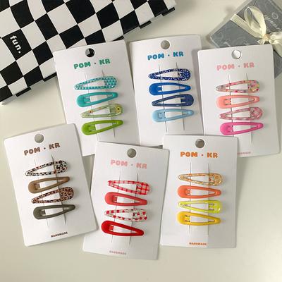 Nouveaux Imprimés Couleur Fruit Coloré Enfants Pinces à Cheveux Coréennes Mignonnes Filles Pinces à Cheveux N'Abîment Pas la Qualité des Cheveux Coiffure