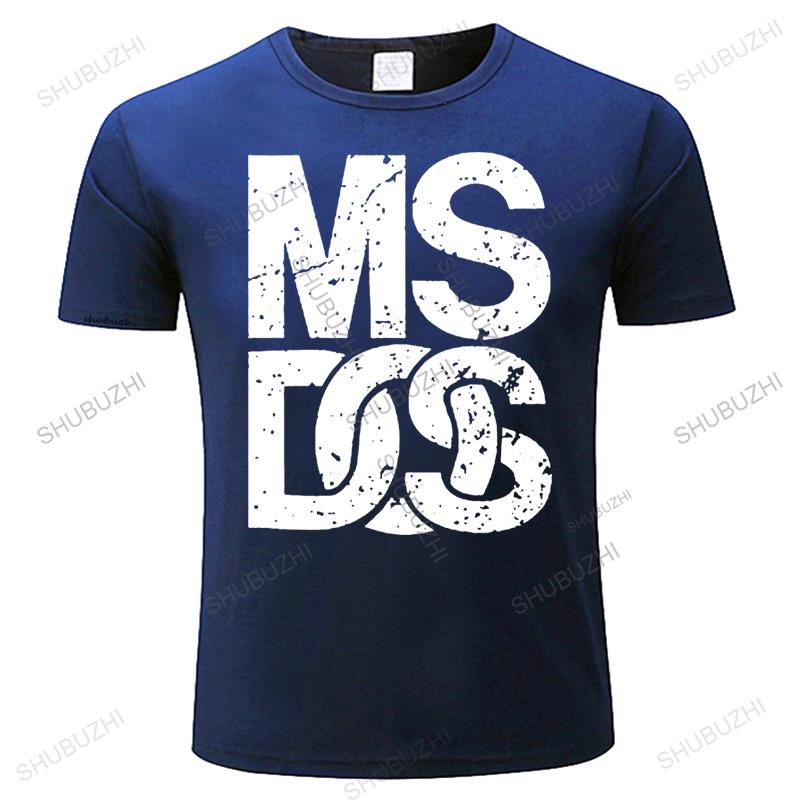 MS DOS T-Shirt - Retro-Computer, Logo neu eingetroffen Baumwolle Unisex T-Shirt cool Hip-Hop O-Ausschnitt lässiges T-Shirt Übergröße HOMME