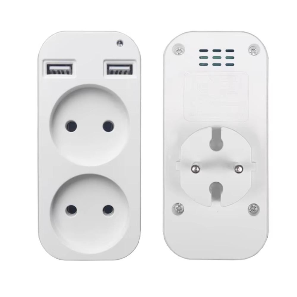 Durable Multifunctional Socket Portable Dual USB Port Socket  Business Trip