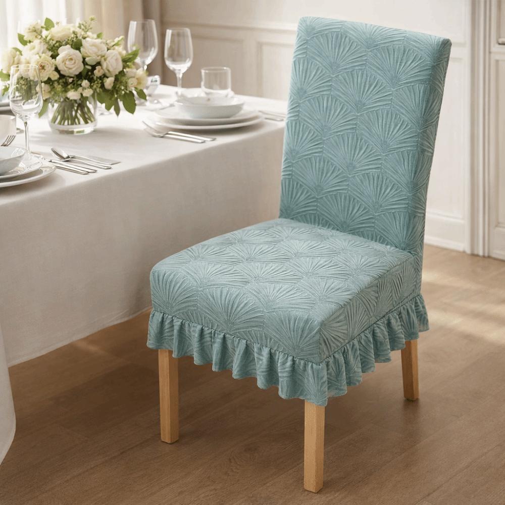 Elastic Jacquard Chair Cover Thickened Skirt Edge Anti-dirty Stretch Seat Covers Soft Anti-slip Chair Protector Kitchen