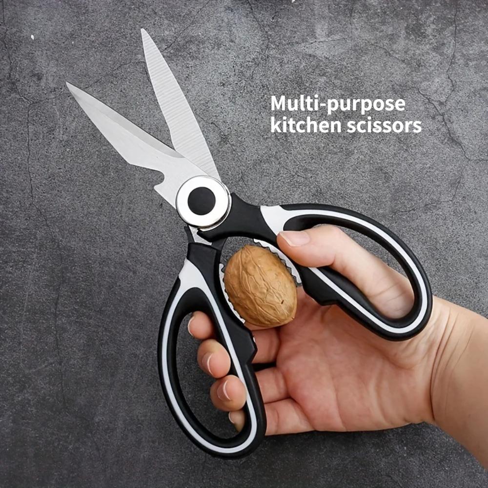 1PCS Multifunctional Kitchen Scissors Household Fish Cutting Meat Scissors Stainless Steel Scissors