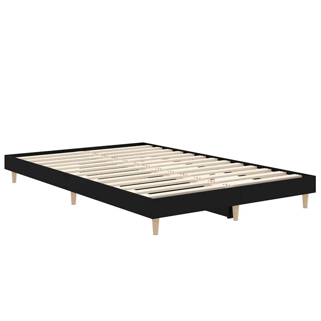 Bed Frame Black 120x190 cm Particleboard