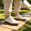 Board shoes men's first-layer cowhide casual leather shoes, genuine leather breathable, one pedal, German training little white shoes