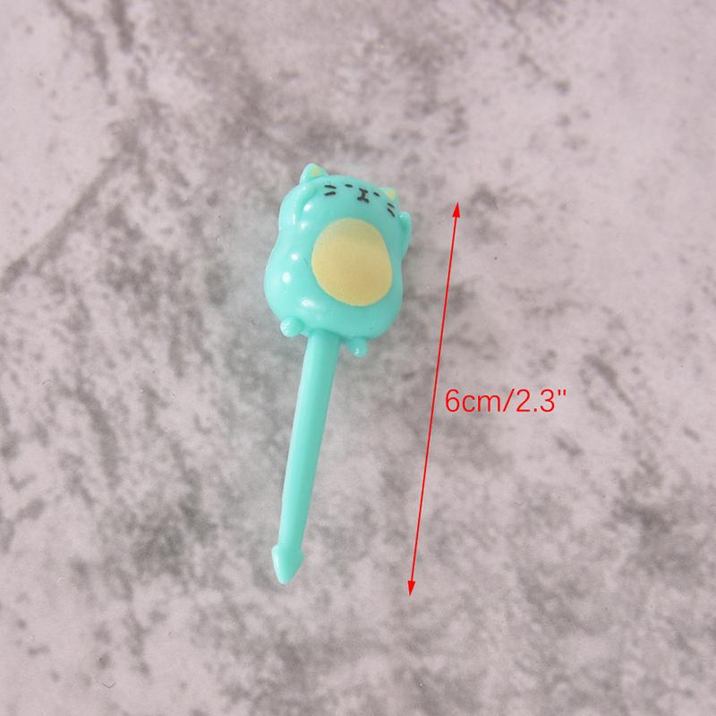 Cartoon Fruit Fork Toothpicks Cute Animal Food Selection Mini Lunch Box Decoration Children'S Food Supplement Tool