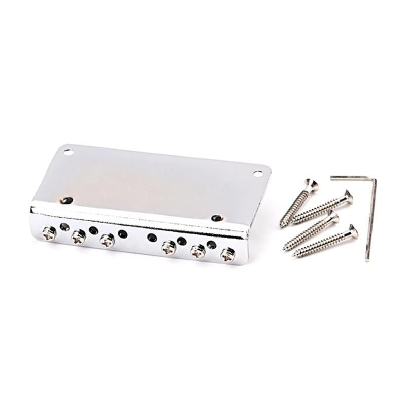 Metal Fixed Hardtail Saddle Bridge for 6 String Electric Guitar Accessories