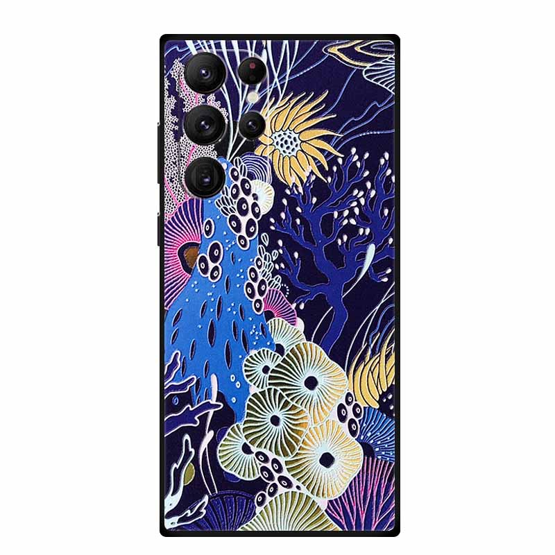 3D Emboss Case For Samsung Galaxy S25 Ultra Phone Case Soft Silicone Coque For Samsung S25 S23 S22 S24 Ultra Back Cover Case Bag