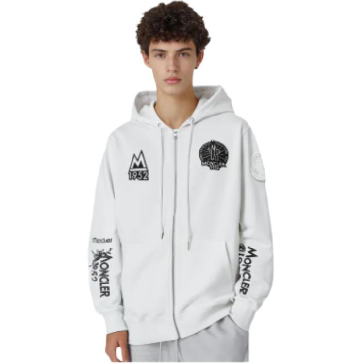 Moncler 1952 Hooded Sweater White Men Tops 8G000-03-809KX-001