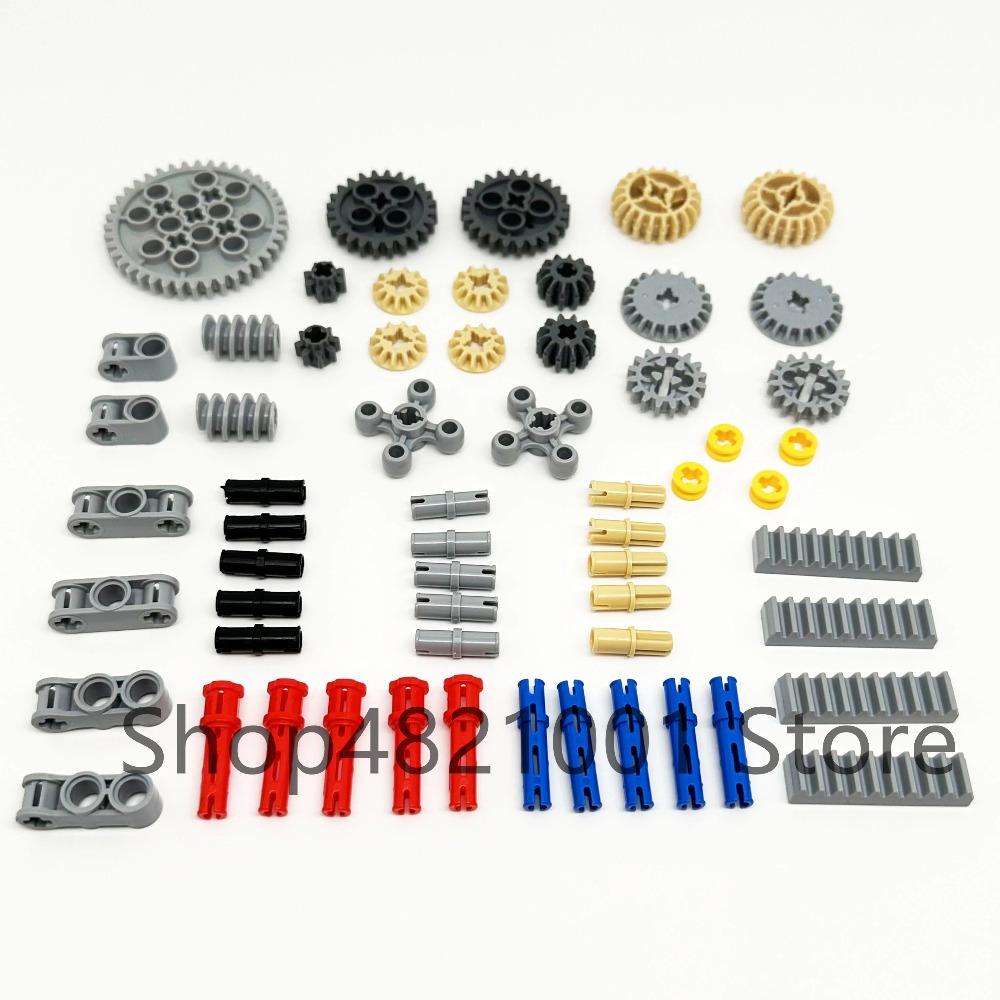 High-Tech Technical Parts Pin Beam Liftarm Axle Connector Panel Gear Car Motorcycle Building Blocks Bricks Technology Set Toys