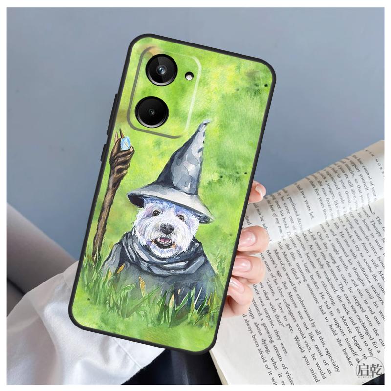 Cartoon Westie Dog For Realme 9 10 11 12 Pro Plus GT5 C67 C55 C53 C35 C33 C30 C25s C21Y C15 GT3 GT Neo 5 Case