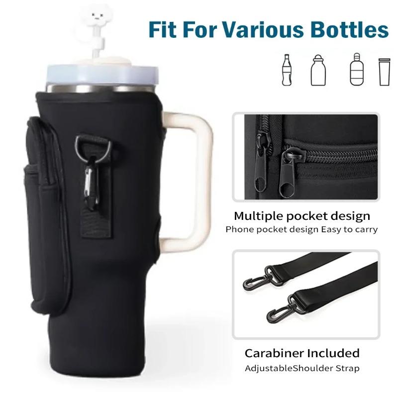 40oz Water Bottle Carrier Bag Pouch Water Bottle Holder with Adjustable Shoulder Strap Water Cup Protective Cover