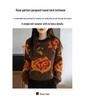 Women's Autumn Winter Rose Jacquard Sweater - Thick, Loose Knitwear with Fashion Design