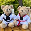 Wholesale Taekwondo Teddy Bear Plush Toy Martial Arts Gift With Logo Rose Velvet Filling 30cm