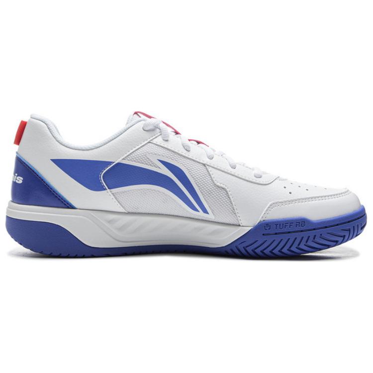 Li-Ning Simple Comfortable Fashion Non-Slip Wear-Resistant Low-Top Tennis Shoes Men sneaker White Blue ATTV003-2