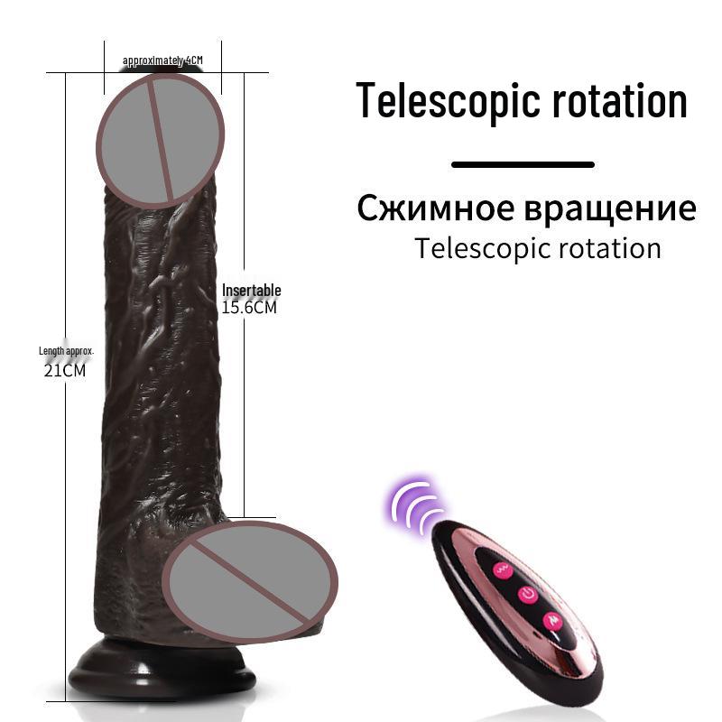 Fairy Telescopic Heating Black Vibrator for Women