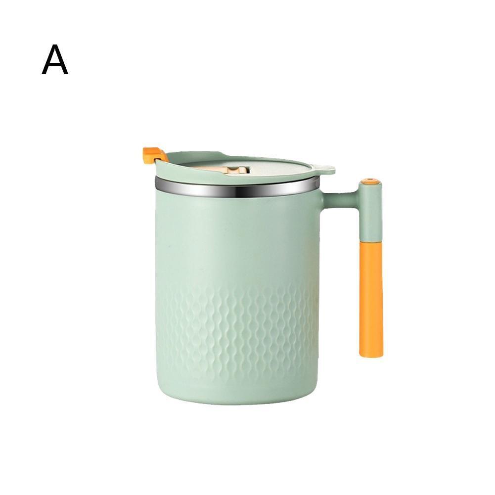 

Изолированный слой кофейной кружки из нержавеющей стали, предотвращающий ожоги, с ручкой-совком для крышки зелёный