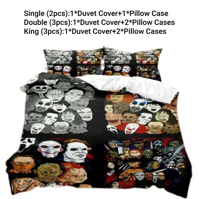 High-quality Bedding Set With Terrifying Character Prints Speed Sell Wish Export