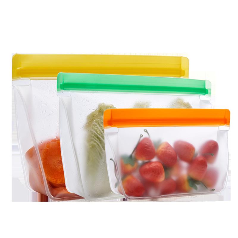 PEVA  Food Storage Bag Refrigerator Storage  Container Kitchen Accessories