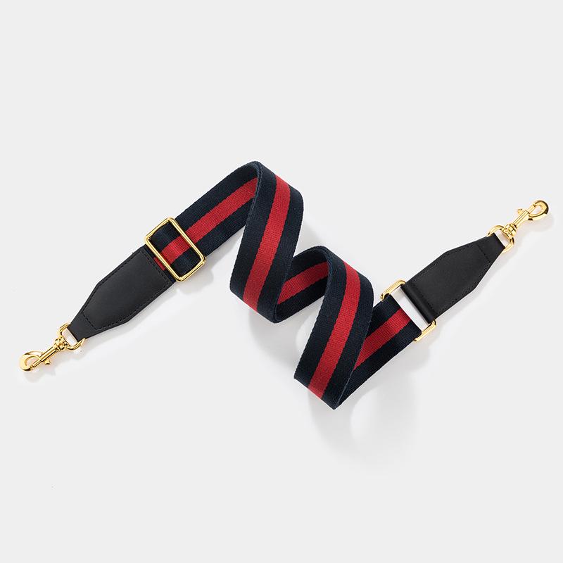 Versatile Single Shoulder Crossbody Bag Strap: Red-Blue Wide Design with Adjustable Red-Green Webbing