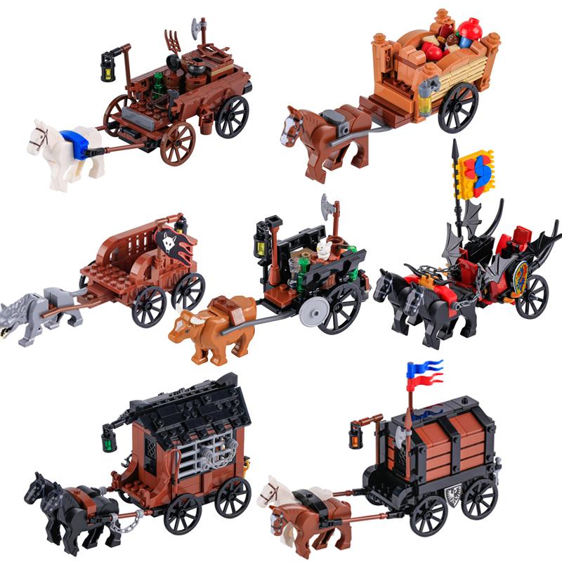 MOC Medieval Army Weapons Building Blocks Cannon Pirate Ship Soldiers Figures Military War Scene Assembling Mini Brick Toy Gifts