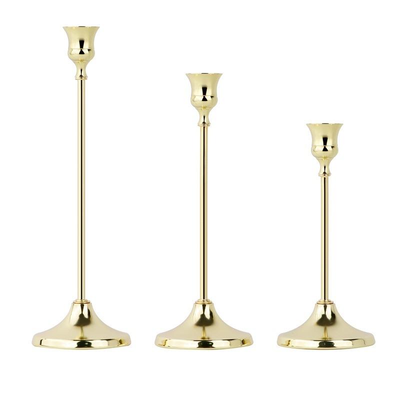 1/3PCS Metal Taper Candle Holders Modern Decorative Centerpiece Candlestick Holders for Table Mantel Wedding Housewarming Gift