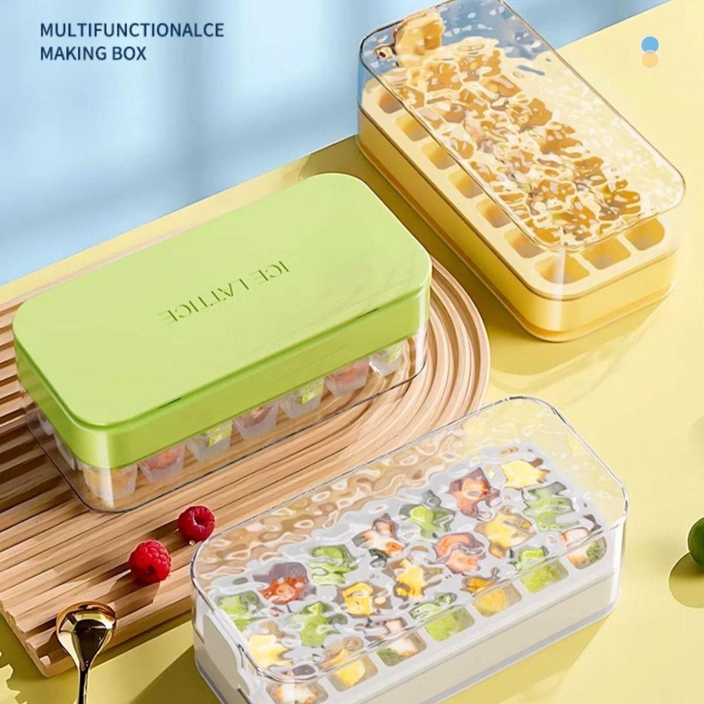 

Food Grade Silicone 2in1 Ice Cube Straw Cups Press Type Ice Cube Tray Outdoor зелений