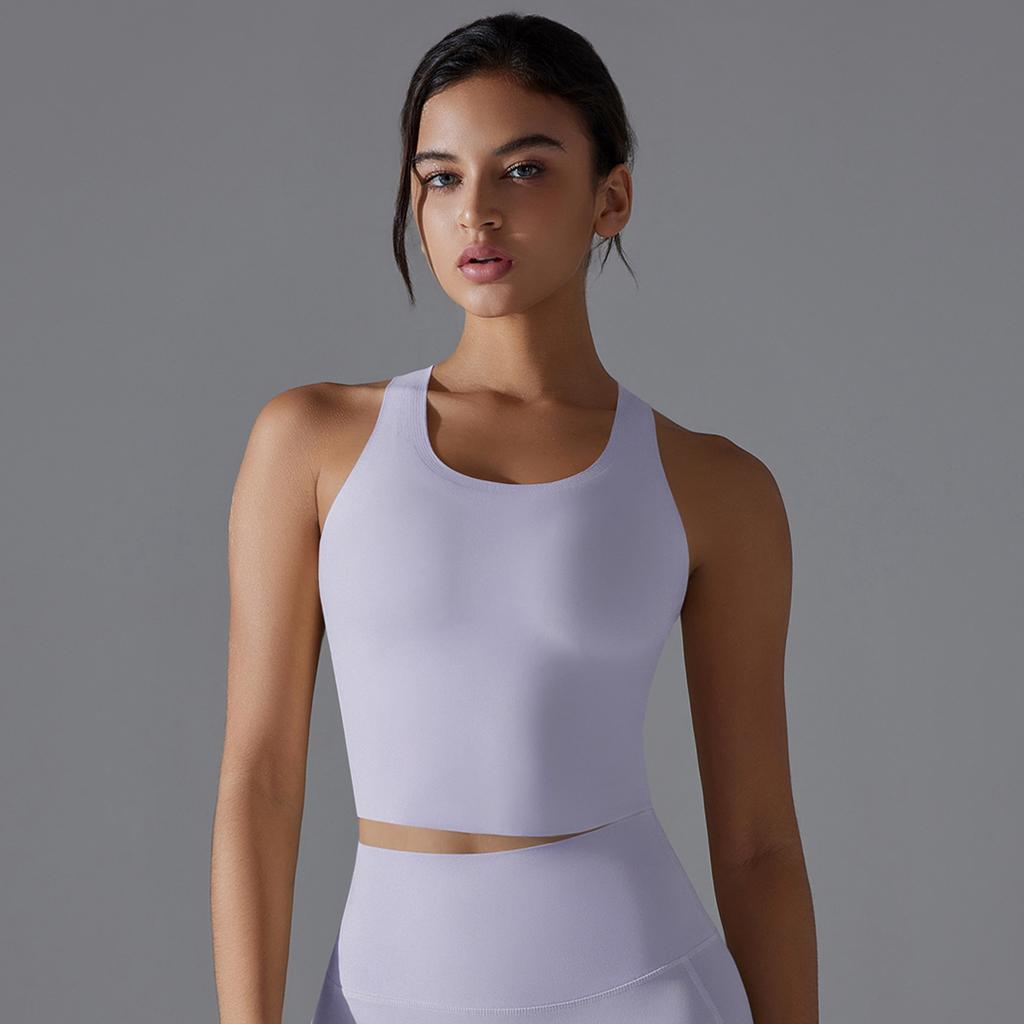 New Seamless Sports Back Bra With Skin Friendly And Breathable Yoga Vest, Shockproof And Gathered Back Yoga Bra