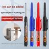 45mm Tip Deep Hole Long Head Nib Markers Set for Metal Pen Waterproof Bathroom Woodworking Decoration Multi-Purpose White Ink