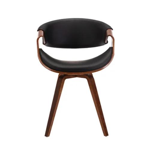 Nordic Kitchen Dining Chair - Simple Solid Wood Design with Leather Accent, Perfect for Home, Balcony & Leisure Writing