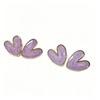 French Heart-Shaped Enamel Dangle Earrings - Stainless Steel, High-End Niche Design, Exquisite Fashion Jewelry