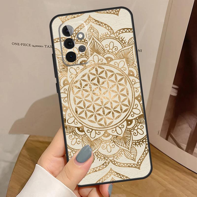Livets Blomma I Lotus Pastellfodral För Samsung Galaxy A56 A36 A16 A06 A13 A33 A53 A52 A32 A12 A54 A34 A14 A35 A55 A17 A15