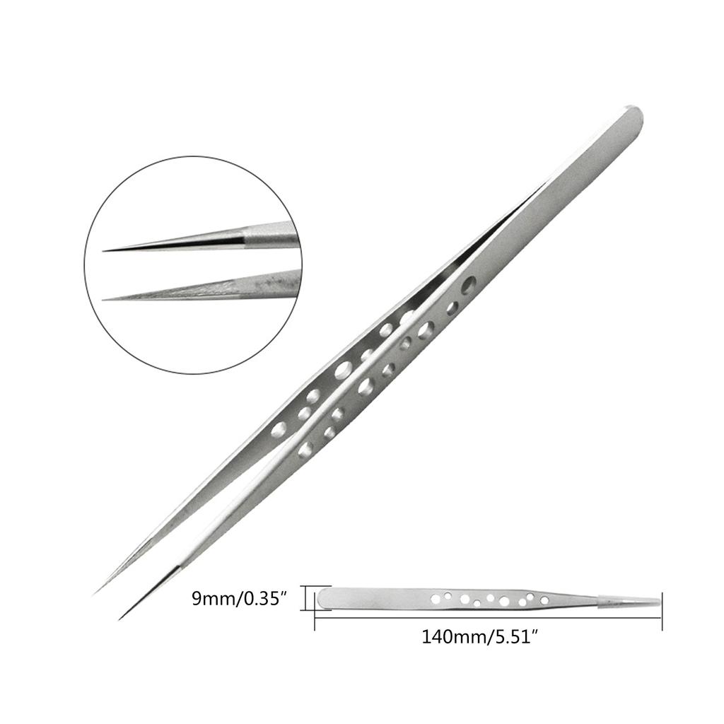 5x Anti-static ESD Stainless Steel Tweezers Maintenance Tools Industrial Precision Curved Straight Tweezers Repair Tools