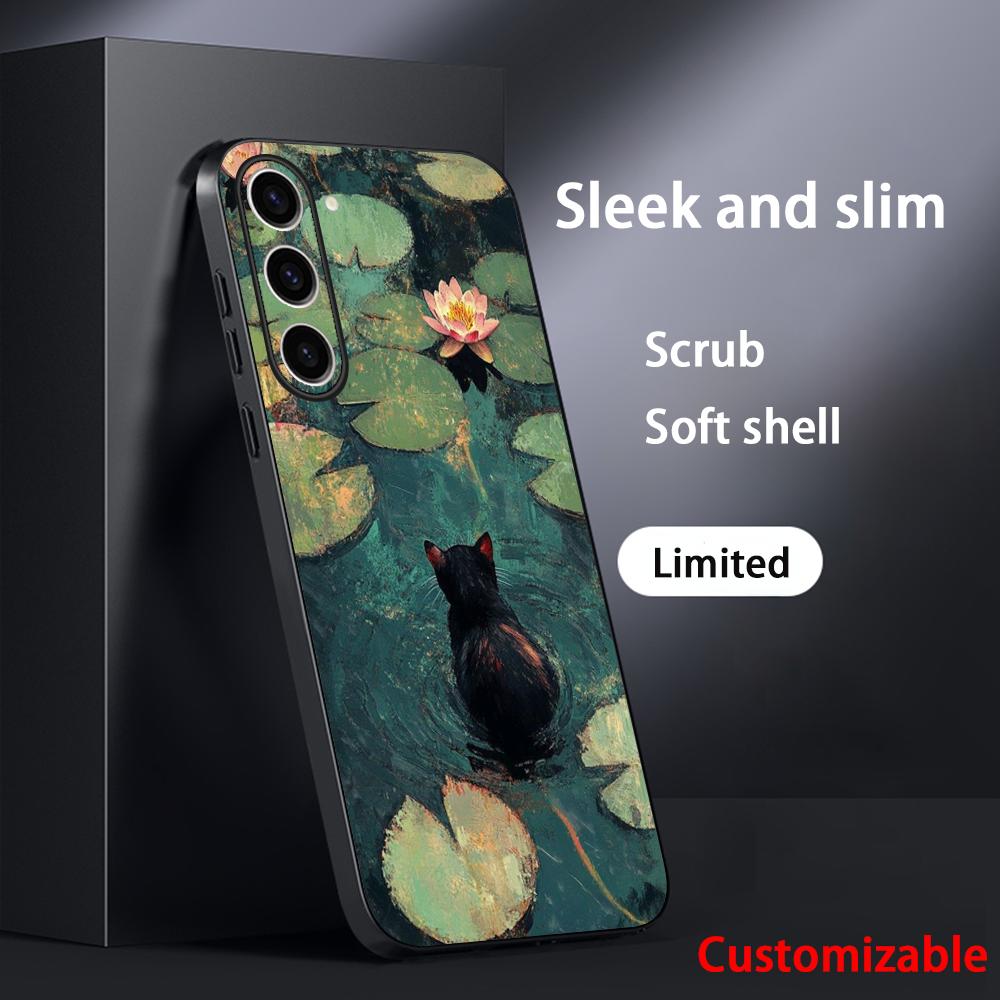 Cat Universe Cute Fashion Design Phone Case For Samsung Galaxy S26 S25 S24 S23 S22 S21 Plus Ultra Note20 Soft Black