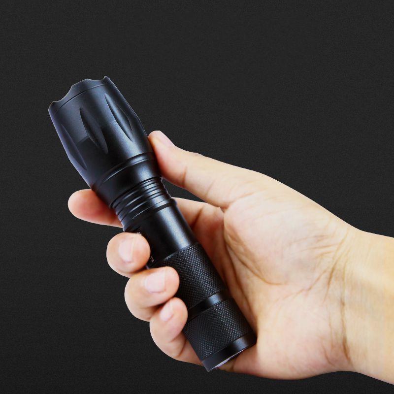 LED Multifunctional Flashlight - USB Rechargeable, Triple Light Source, Purple Identification, Aluminum Alloy, Night Fishing