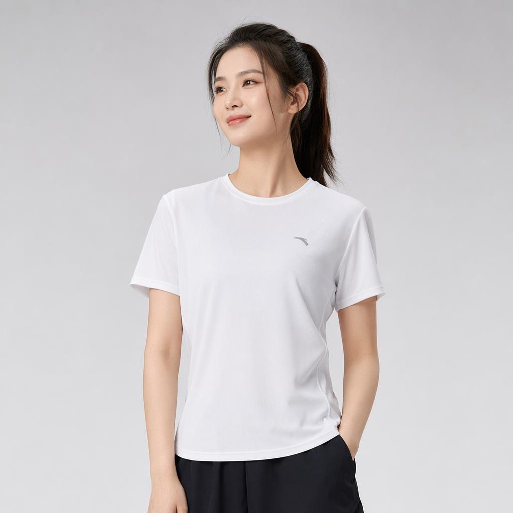 Anta Fashionable Simple Soft Comfortable Breathable Short Sleeve T-Shirt Women tops 962627115-6