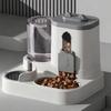 Automatic Cat Feeder Dog Bowl Plastic Pet Feeder Pet Cat Bowl 2-in-1 Water Dispenser Cat Food Bowl Feeder