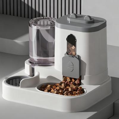 Automatic Cat Feeder Dog Bowl Plastic Pet Feeder Pet Cat Bowl 2-in-1 Water Dispenser Cat Food Bowl Feeder