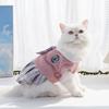 Pet Autumn and Winter Dog Woolen Checkered Cat Dress Small and Medium-sized Dog Teddy Dog and Cat Clothes