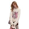 Illustrator Collaboration Heart Pattern Knit Sweater