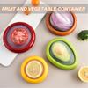 4pcs Fruit Vegetable Storage Box Sealed Versatile Silicone Refrigerator Container For Avocado Onion Tomato