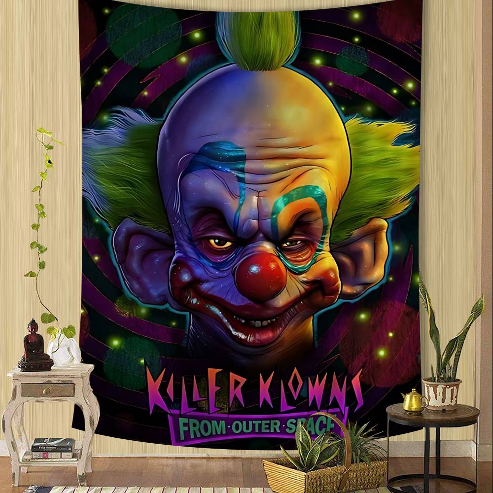 Terror Clássico K-Killer Klowns Filme Tapeçaria Colorida Pendurada na Parede Barata Pendurada na Parede Hippie Mandala Boêmio Pendurado na Parede