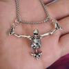 Punk Style Skull Necklace For Women, Fashionable Retro Personality Pendant, Dark Style Trendy Cool Neck Accessory