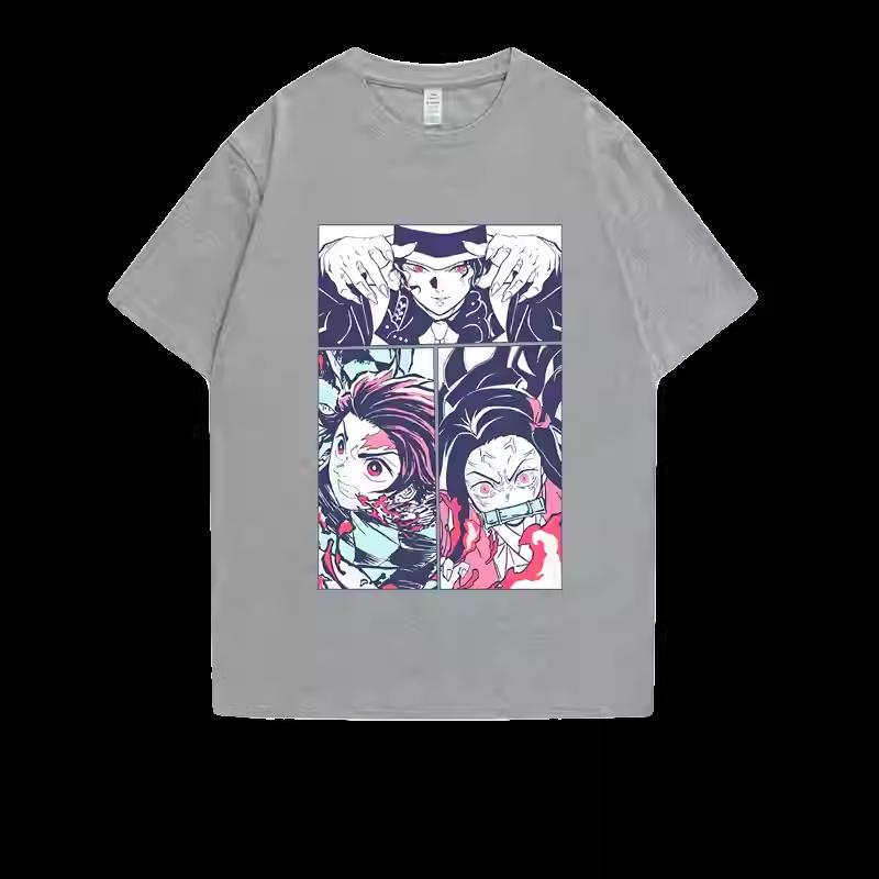 Blade of Ghost Extermination Anime Peripheral T-Shirt Second Dimension Men's and Women's Summer Kitchen Tanjiro Popular Leisure