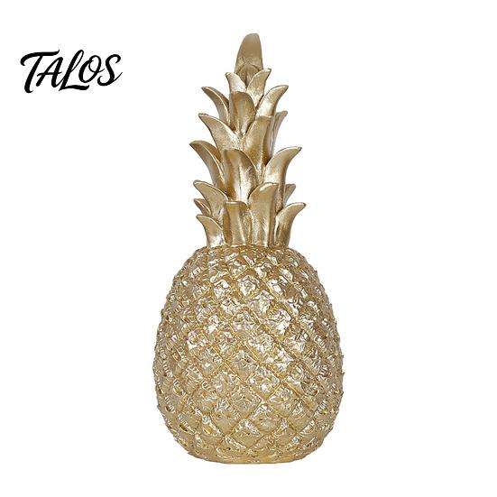 Solid Resin Pineapple Ornament, Hand-Painted Decorative Figure, Modern Style Wear-Resistant Ornament Home for Living Room Entrance Hall Display