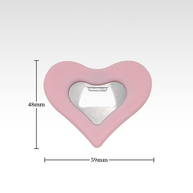 

2Pcs Heart Shape Bottle Opener Creative Soda Bottle Opener Beer Wine Opener Bottle Opener рожевий