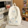 Schoolbag Cute Cat Embroidered Schoolbag Junior High School Girls High Value Ins Niche Design Sense Lightweight Research Backpack