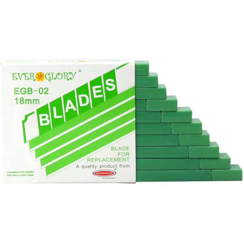 Ever Glory Replacement Cutter Blade - 18mm - EGB-02 (CM), Pack of 200 Blades