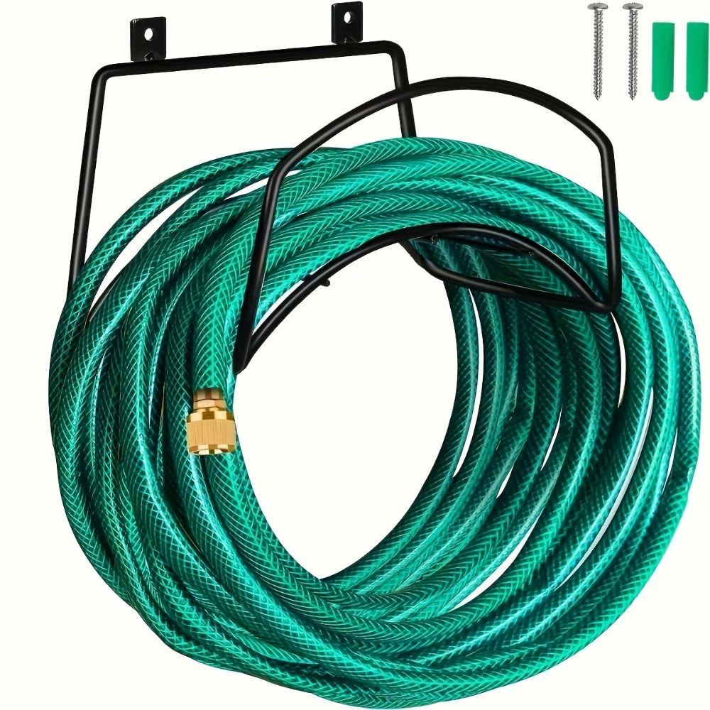 Multifunction Garden Hose Holder Detachable Iron Material Water Hose Stand Heavy Duty Decorative Design Wall Mount Bracket