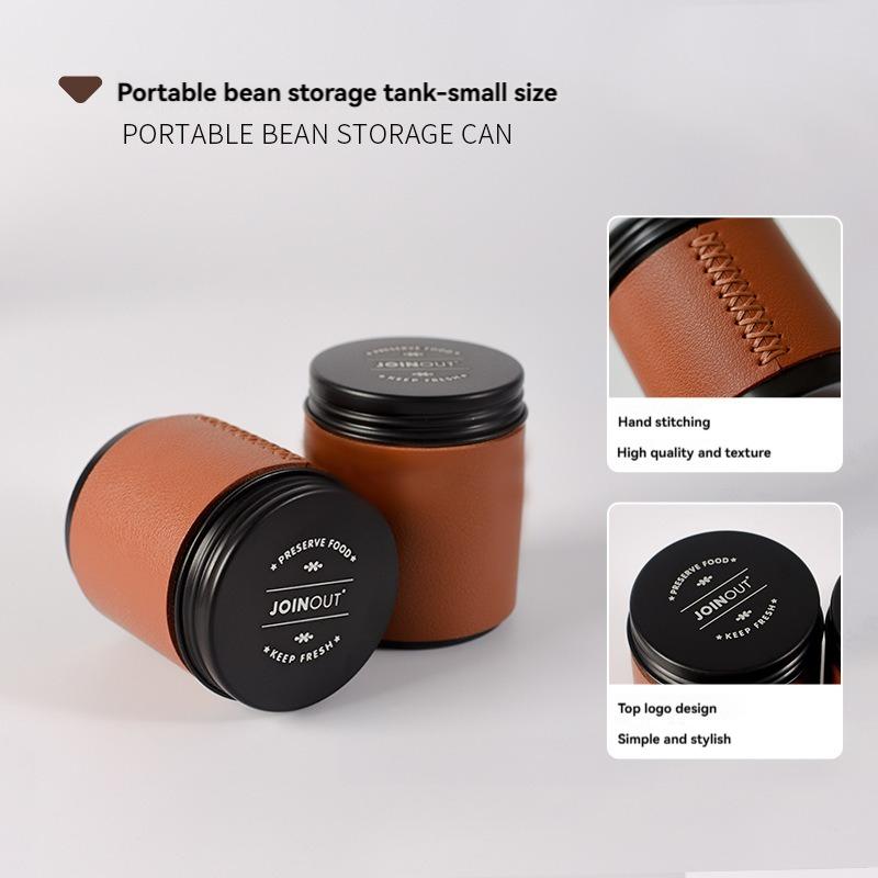 

Portable Mini Coffee Bean Storage jarAluminum Alloy Coffee Powder SealedTank Outdoor camping Coffee bean TeaStorage Container